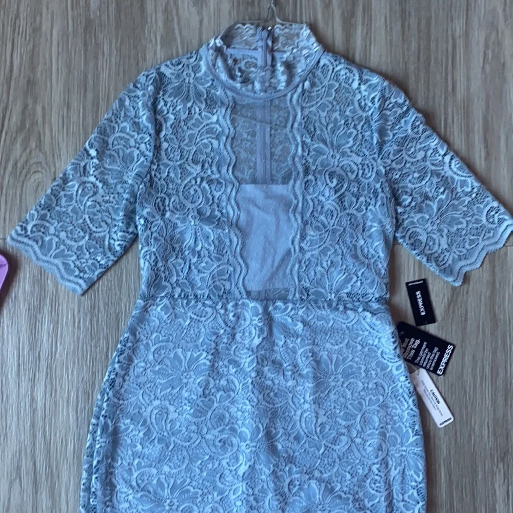 Express mock neck sheath dress - Picture 3 of 6